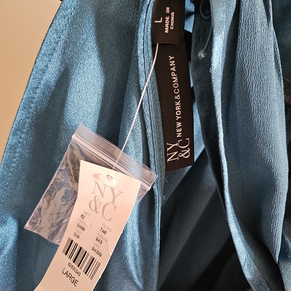 New York & Company Teal Jumpsuit